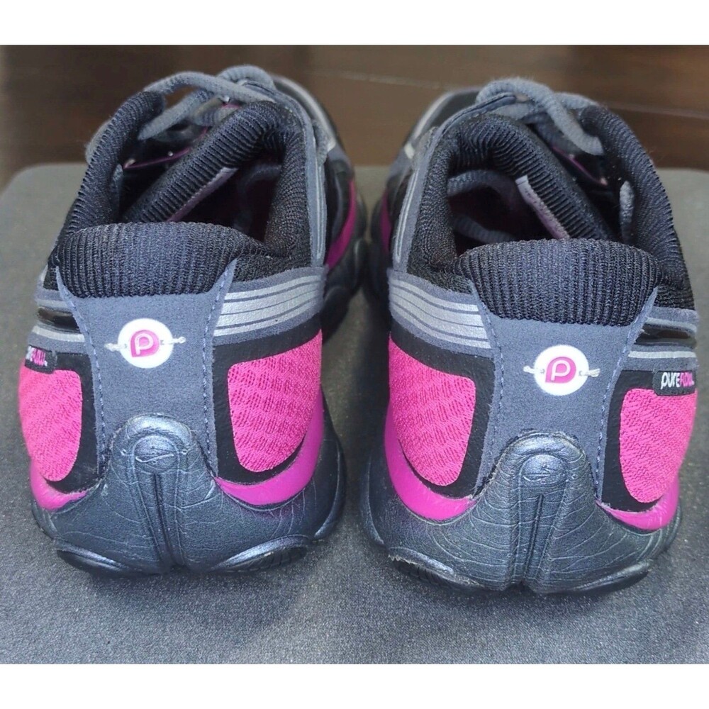Brooks Women's  10 Pure Flow 3 Running Shoes in Black and Pink - Picture 4 of 6